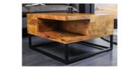 Table basse GRADI carré 60cm avec niche visible zoomé sur la niche