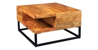 Table basse GRADI carré 60cm avec niche visible