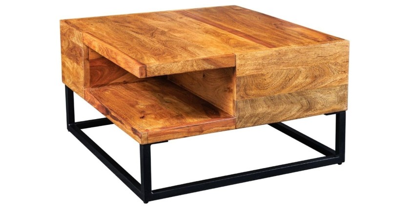 Table basse GRADI carré 60cm avec niche visible
