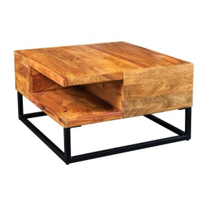 Table basse GRADI carré 60cm avec niche visible