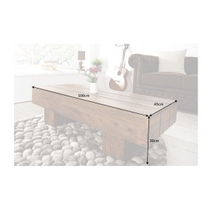 Table basse TOLB rectangulaire 100cm dimensions