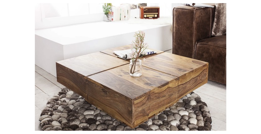 Table basse carrée TOLB 70cm vue de haut
