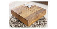 Table basse carrée TOLB 70cm vue de haut rapprochée