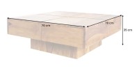 Table basse carrée TOLB 70cm dimensions