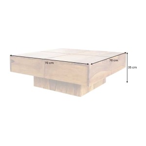 Table basse carrée TOLB 70cm dimensions