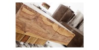 Zoom sur la tranche du plateau de la table basse carrée TOLB 70cm