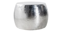 Table basse TRIANE ronde argentée 60cm