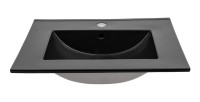 Vasque à encastrer AXIS 80 cm noir mat céramique design contemporain
