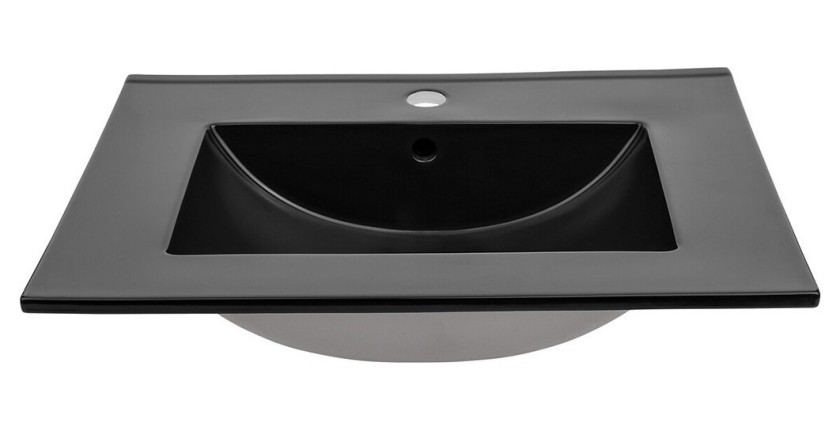 Vasque à encastrer AXIS 80 cm noir mat céramique design contemporain