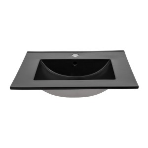 Vasque à encastrer AXIS 80 cm noir mat céramique design contemporain