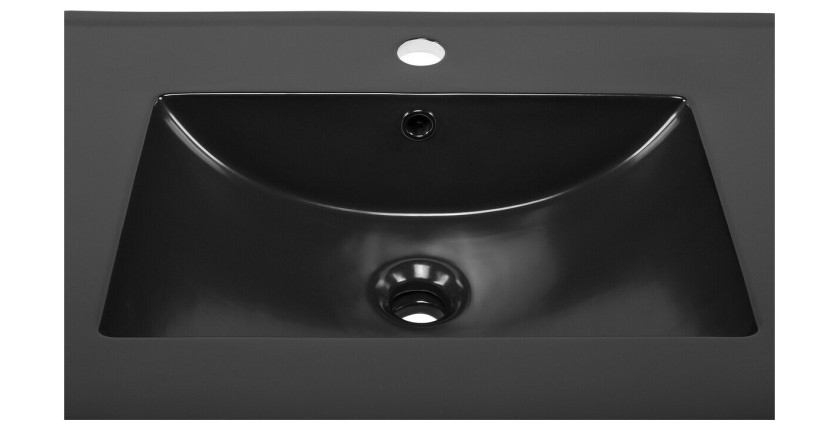 Vasque à encastrer AXIS 80 cm noir mat céramique design contemporain