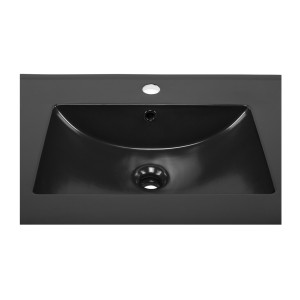 Vasque à encastrer AXIS 80 cm noir mat céramique design contemporain