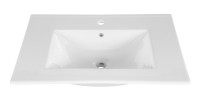 Vasque à encastrer AXIS 80 cm céramique blanc brillant design contemporain