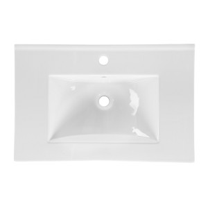 Vasque à encastrer AXIS 80 cm céramique blanc brillant design contemporain
