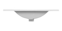 Vasque à encastrer AXIS 80 cm céramique blanc brillant design contemporain