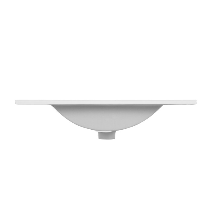 Vasque à encastrer AXIS 80 cm céramique blanc brillant design contemporain