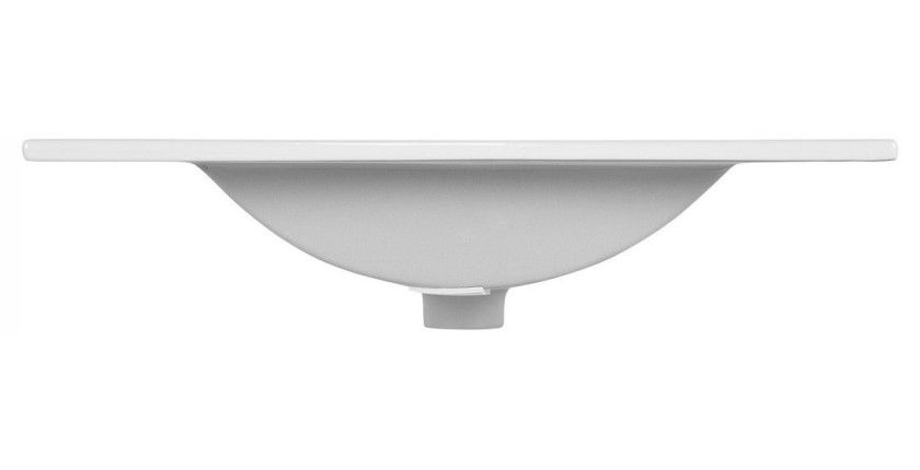 Vasque à encastrer AXIS 80 cm céramique blanc brillant design contemporain