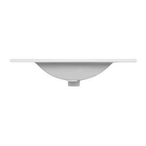 Vasque à encastrer AXIS 80 cm céramique blanc brillant design contemporain
