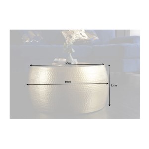 Table basse dorée TRIANE ronde 60cm dimensions