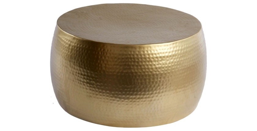 Table basse dorée TRIANE ronde 60cm