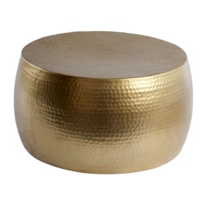 Table basse dorée TRIANE ronde 60cm