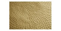 Zoom sur la texture de la partie dorée de la table basse TRIANE ronde 60cm dorée et bleue