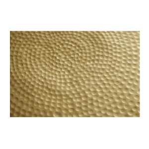 Zoom sur la texture de la partie dorée de la table basse TRIANE ronde 60cm dorée et bleue