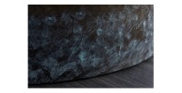 Zoom sur la texture de la partie bleue de la table basse TRIANE ronde 60cm dorée et bleue
