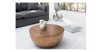 Table basse ronde TRIANE bronze 60cm vue éloignée