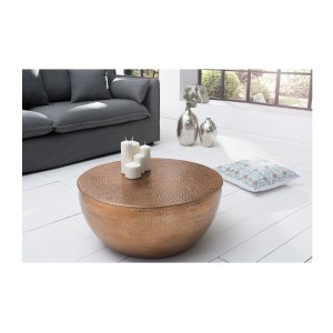 Table basse ronde TRIANE bronze 60cm vue éloignée