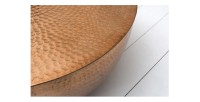 Zoom sur le plateau de la table basse TRIANE bronze ronde 60cm