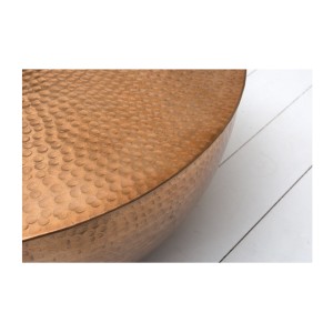 Zoom sur le plateau de la table basse TRIANE bronze ronde 60cm