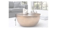 Table basse ronde TRIANE bronze 60cm dimensions