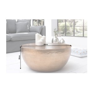 Table basse ronde TRIANE bronze 60cm dimensions