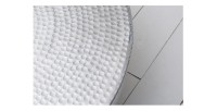 Zoom sur le plateau de la table basse TRIANE ronde 60cm argentée