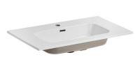 Vasque à encastrer ESSEN 80 cm céramique blanc brillant design moderne