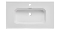 Vasque à encastrer ESSEN 80 cm céramique blanc brillant design moderne