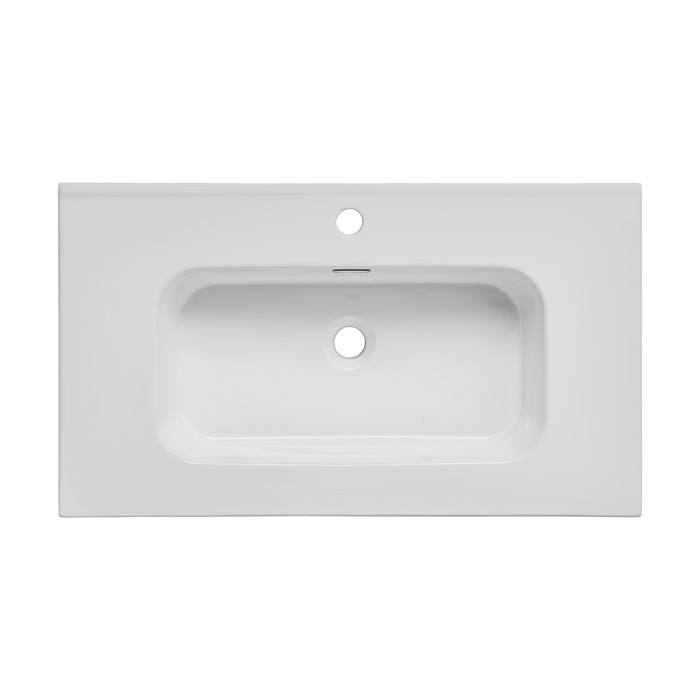 Lavabo da incasso ESSEN 80 cm ceramica bianco brillante design moderno