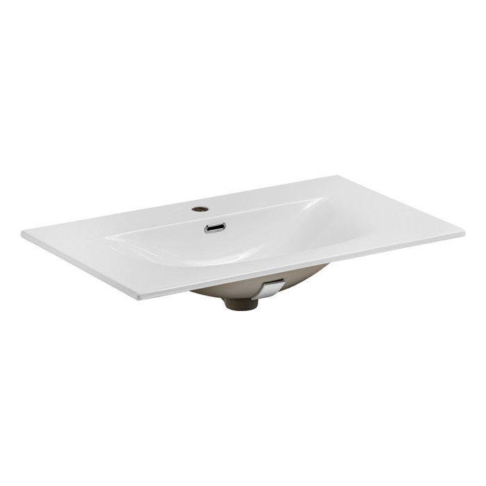 Lavabo da incasso VELOA 90 cm ceramica bianco lucido design moderno