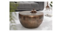 Table basse TRIANE ronde 60cm cuivre vue de face