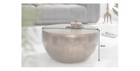 Table basse TRIANE ronde 60cm cuivre dimensions