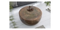 Table basse TRIANE ronde 60cm cuivre vue de haut