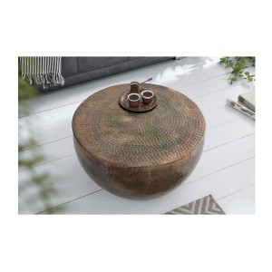 Table basse TRIANE ronde 60cm cuivre vue de haut