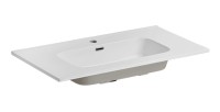 Vasque à encastrer ESSEN 90 cm céramique blanc brillant design moderne