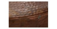 Zoom sur la texture du plateau de la table basse TRIANE ronde 60cm cuivre