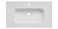 Vasque à encastrer ESSEN 90 cm céramique blanc brillant design moderne
