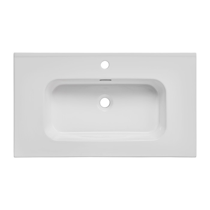 Lavabo da incasso ESSEN 90 cm ceramica bianco lucido design moderno