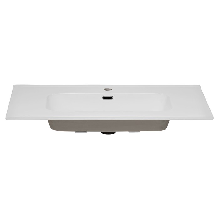 Lavabo da incasso ESSEN 90 cm ceramica bianco lucido design moderno