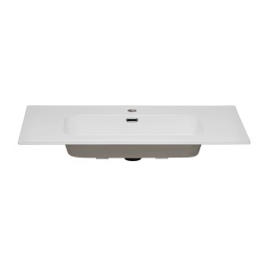 Vasque à encastrer ESSEN 90 cm céramique blanc brillant design moderne