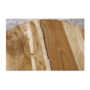Zoom sur le système d'ouverture de la table basse TRIANE ronde 60cm